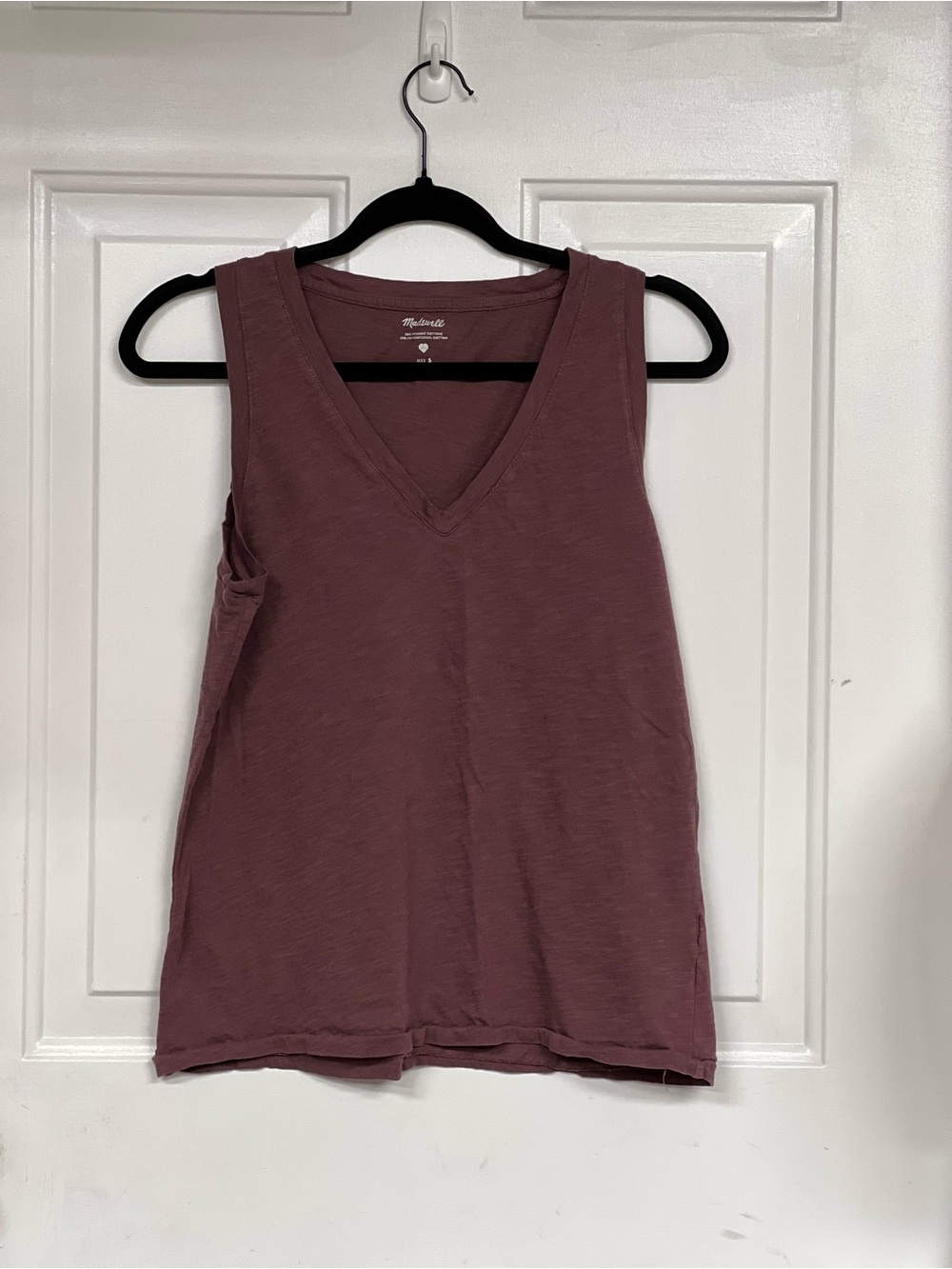 Madewell Mauve V-Neck Tank Top